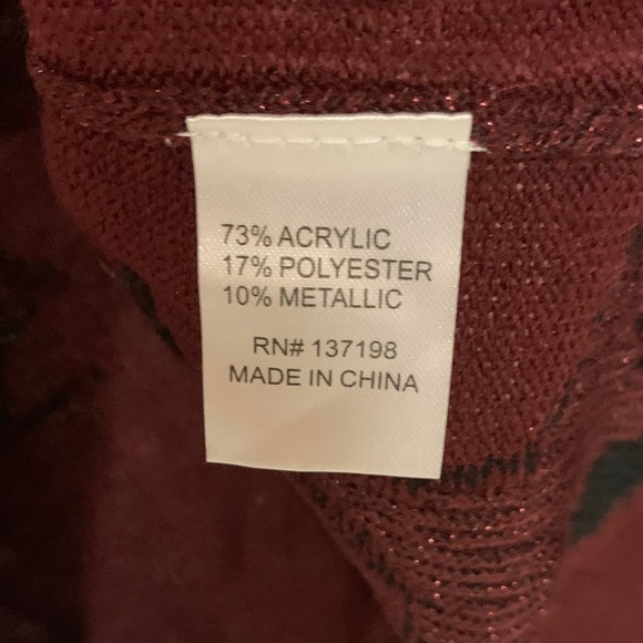 Burgundy Star Sweater - Picture 7 of 11